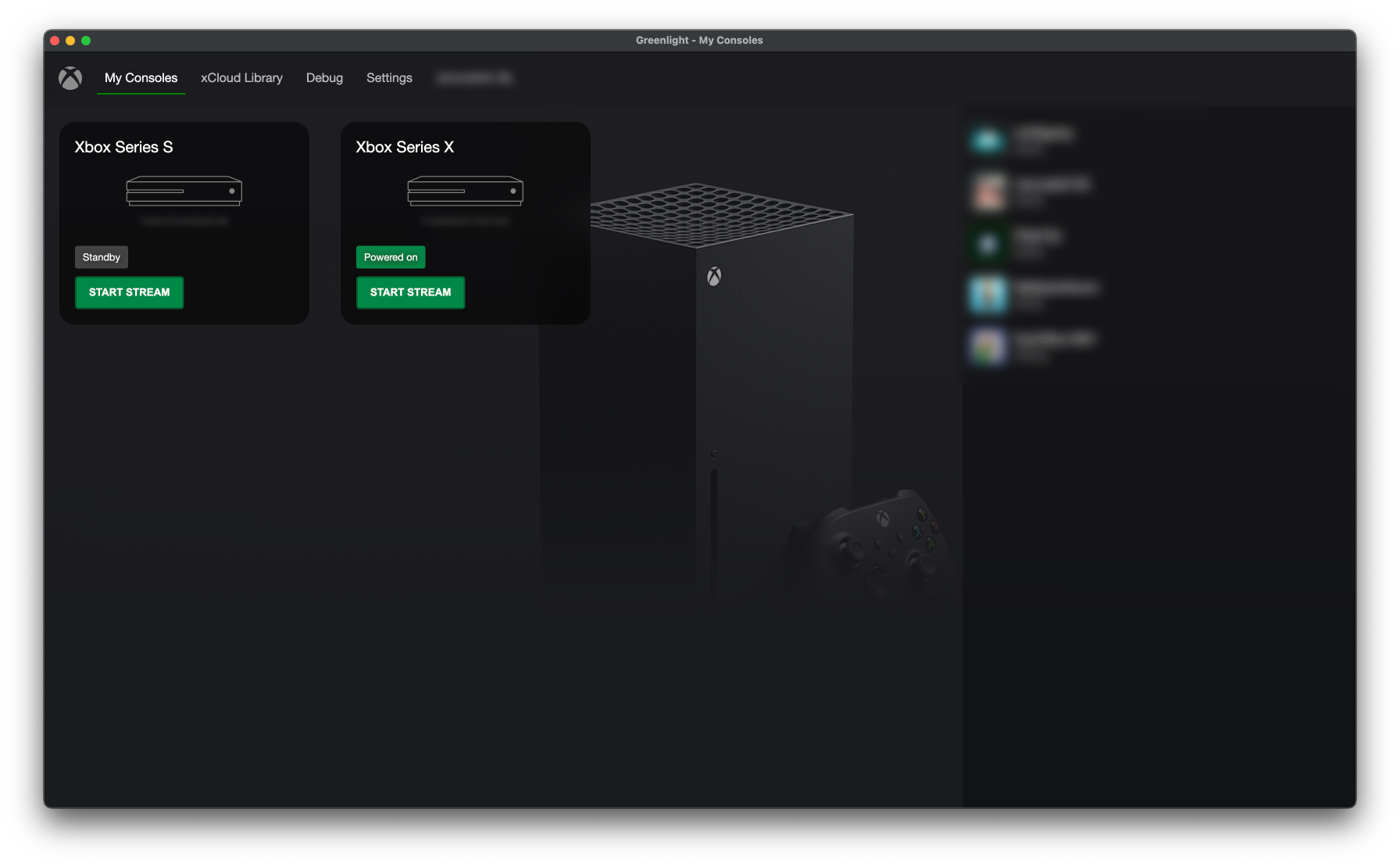 Blacklight desktop app showing xCloud library