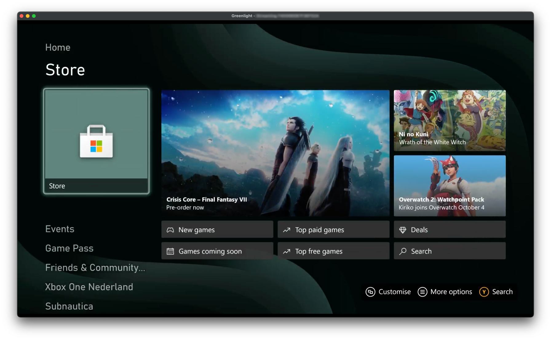 Blacklight streaming an Xbox game